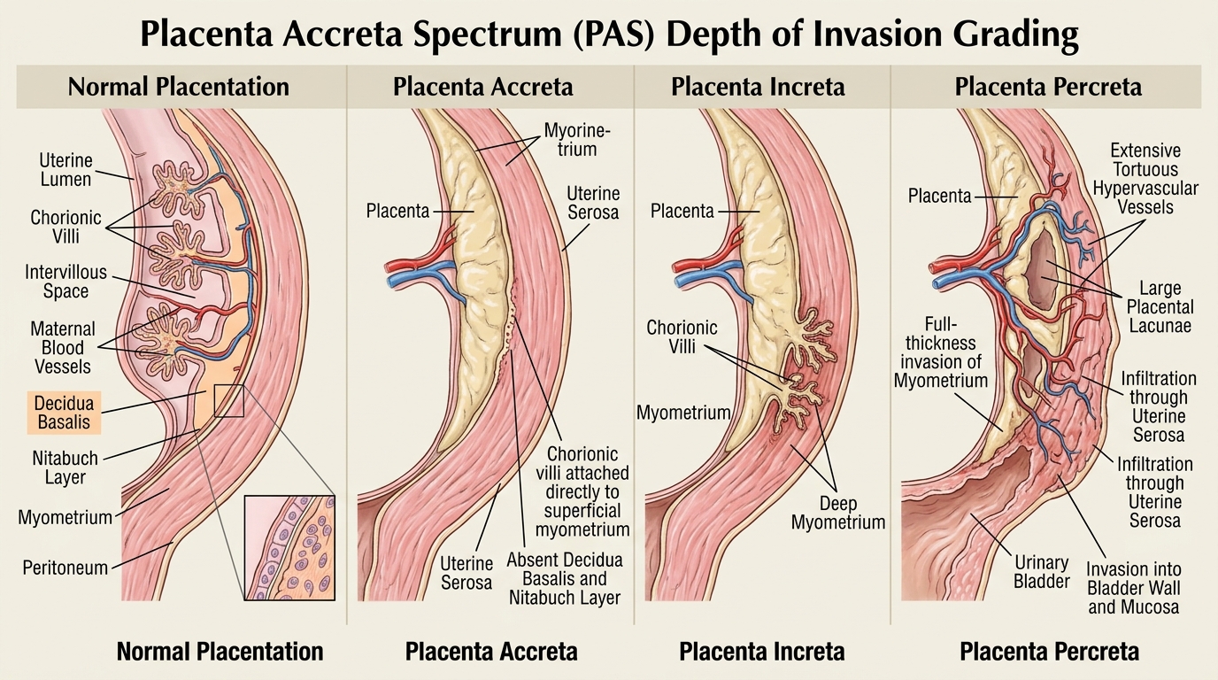 Atlas Patologi Plasenta Akreta Spektrum (PAS) & Kedalaman Invasi Miometrium
